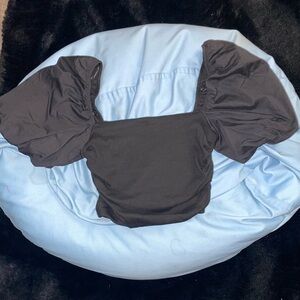 Brand new Zara black puff sleeve crop top